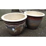 Two decorative plant pots