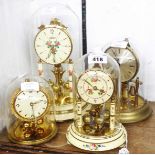 Four vintage assorted anniversary clocks comprising Kundo, Kern, Koma and Haller examples all with