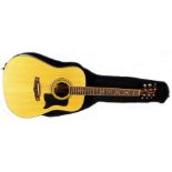 A Tanglewood TW28SM acoustic guitar in Stagg carry case