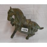 A modern cast bronze horse figurine in the Tang style