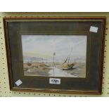 Colin George: a framed watercolour entitled 'Exe Estuary' - signed and with artist details verso