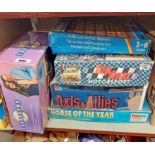 A selection of vintage and later board games including Axis and Allies, Top Gear, Countdown, etc.