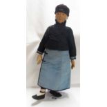 An early to mid 20th Century male 'Door of Hope' Shanghai Mission doll with carved head and original