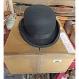 A modern DH bowler hat in original transit box