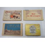 A set of old boxed Platnik patience cards - sold with three books of postcard views