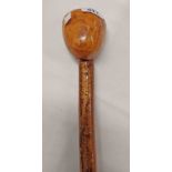 An old knobkerrie club walking stick
