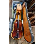 A vintage violin in hard case