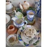 A selection of assorted ceramics and glassware including Royal Crown Derby porcelain pigeon figurine