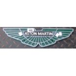 A modern painted cast iron Aston Martin sign