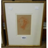 A gilt framed early 19th Century Dutch school ochre portrait sketch - bearing The Court Gallery (