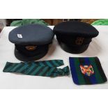 A small quantity of assorted collectable items comprising RAF Officer's cap, Naval Officer's cap,