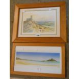 Mark Gibbons: a framed signed limited edition coloured print entitled 'Afternoon Sun Brent Tor' -