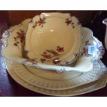 A Royal Ventonware fruit set comprising one large and six smaller bowls - sold with two Adams