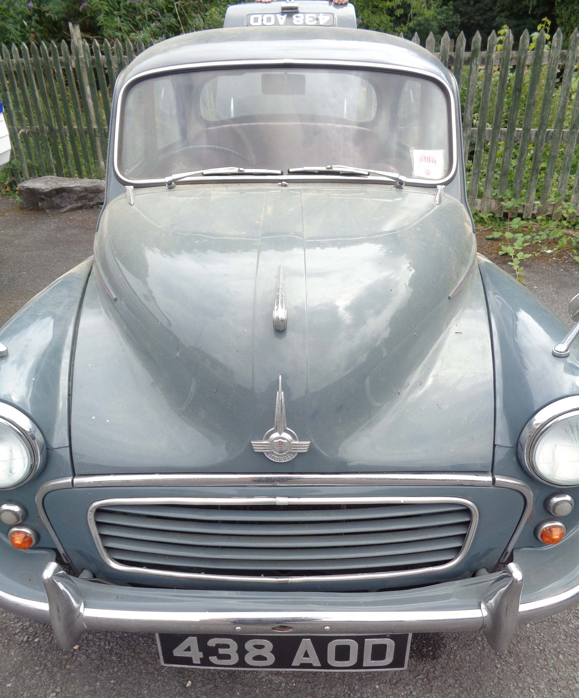 A 1959 Morris Minor 1000 saloon car in restored condition and grey livery with burgundy red - Image 2 of 17