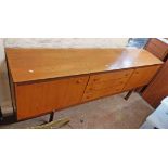 A 1.93m retro afromosia and teak sideboard by White & Newton (Portsmouth) with three central drawers