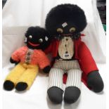 A large vintage black iconic figure soft toy - sold with a Pedigree similar