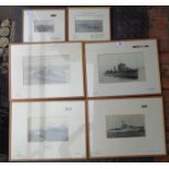 Four framed Second World War period and later (1930's-1950's) monochrome photographs depicting Royal