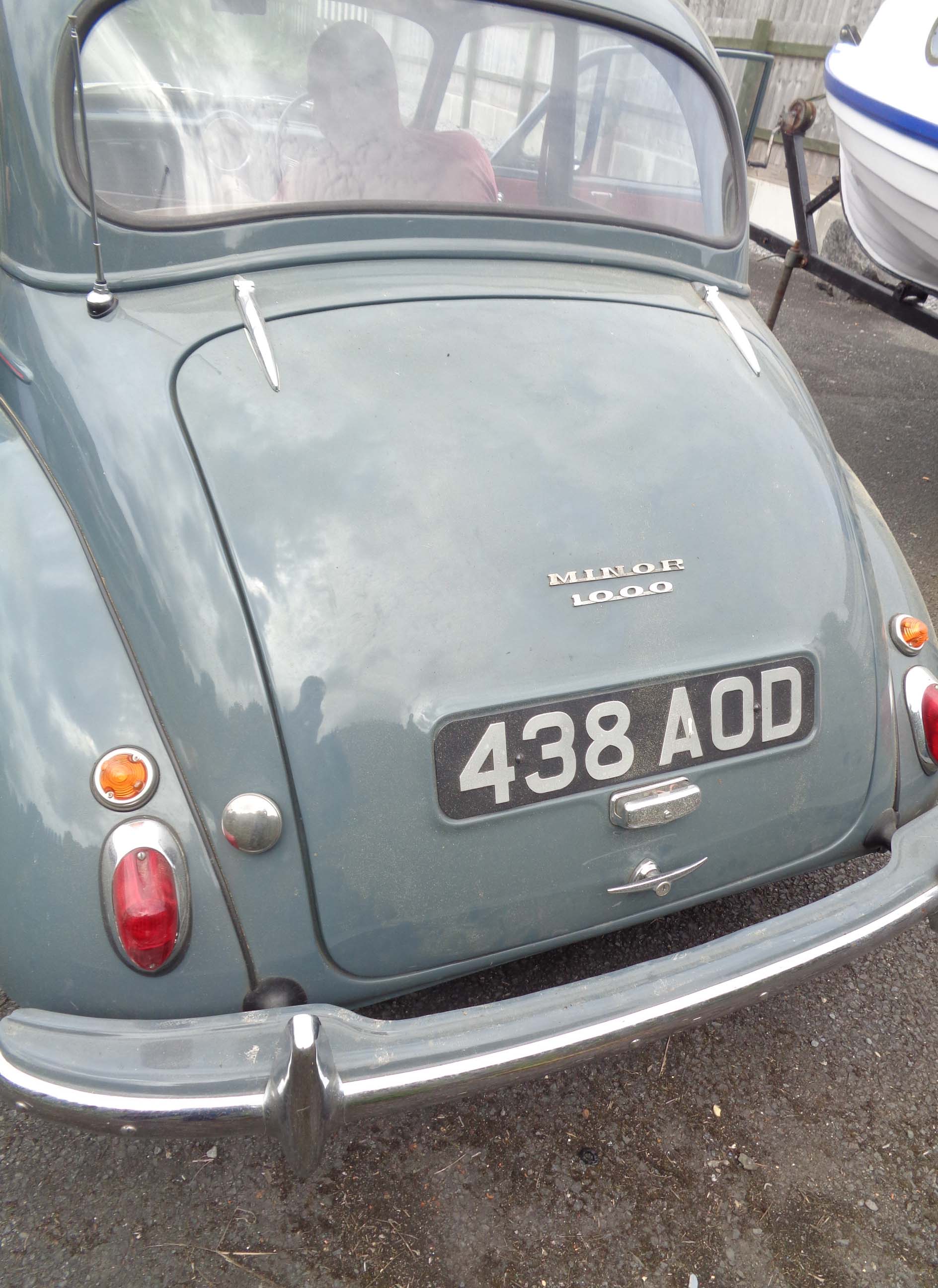A 1959 Morris Minor 1000 saloon car in restored condition and grey livery with burgundy red - Image 8 of 17