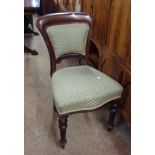 Three harlequin dining chairs with upholstered seats