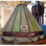 A Tiffany style leaded glass lampshade