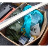 A box containing nuts, bolts, rawl plugs, etc.