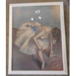 Degas: a framed coloured ballerina print