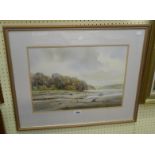 Richard Horwood: a framed watercolour entitled 'View across the river Dart from Stoke Gabriel,