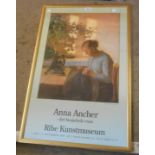 Anna Ancher: a gilt framed exhibition print for the Ribe Kunstmuseum Jul-Sept 1999