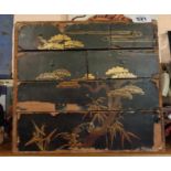 A Japanese Meiji lacquered seven drawer jewellery box - damaged