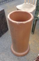 An old salt glazed stoneware drainage pipe section