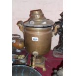 An old brass samovar