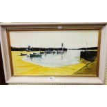 Dale Goffe: a framed gouache entitled 'St. Ives Harbour' - bearing artist's label verso