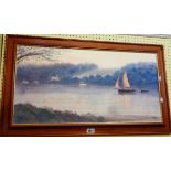 Robert Piper: a framed oil on board entitled 'King Harry Reach' - signed