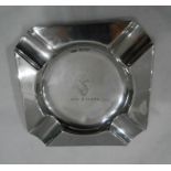 A silver ashtray with engraved anchor motif and 'H.M.S. Hope' Birmingham 1907