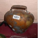 A large antique Swiss cow bell