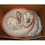 A box containing a small quantity of assorted ceramic items including Minton cup and saucer, bowl,
