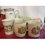 A small selection of commemorative china including George VI, Queen Elizabeth II, etc. - sold with