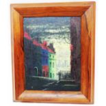 David Cooper: a rosewood framed oil on board entitled 'Early Morning in Bath' - signed and inscribed