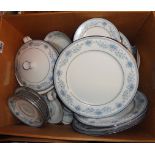 A box containing a large quantity of Noritake tea and dinner ware including cups and saucers,