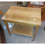 A 65cm retro Eastcraft (Scotland) mixed wood fold over card table with storage, score boards and set