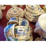 A quantity of Mason's tea and dinnerware in the Regency pattern including plates, cups, saucers,
