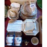 A small quantity of ceramic items including Shelley bone china part tea set comprising six cups