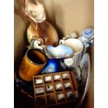 A box containing a quantity of assorted ceramic items including Wedgwood Mayflower mug, Snow White