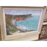 †N. G. Rolfe: a framed oil on board depicting a coastal view of Torquay - signed