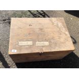 An old pine lift-top box