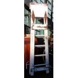 A white painted wooden stepladder - for decorative use only