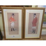 A pair of gilt framed coloured character prints, one entitled 'The Spooney', the other 'The