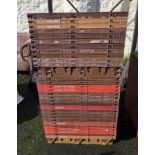 Thirty plastic folding apple crates