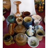 A quantity of assorted studio and craft pottery including Harry Juniper Bideford, Claypits Ewenny,