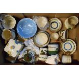 A box containing a quantity of Torquay pottery including Longpark, Watcombe, etc. - sold with a